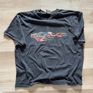 Vintage Harley-Davidson Men's XXL Black Ocean City T-Shirt